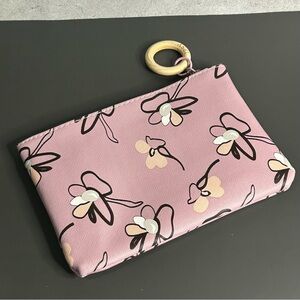 ipsy Pink and Cream Floral Cosmetic Bag